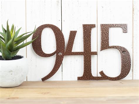 outdoor metal house numbers